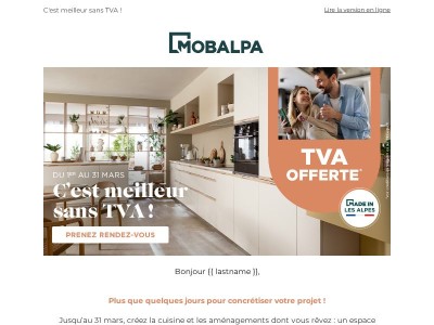 🎉Derniers jours pour profiter de la TVA offerte* !