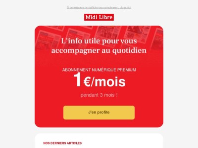 1€/mois pendant 3 mois : profitez de notre offre spéciale !