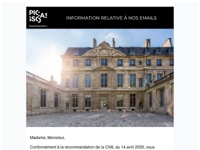 Mise à jour de notre politique de gestion des données - Vos lettres d'information du musée Picasso