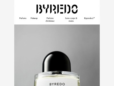 Confirmation d'abonnement à la newsletter Byredo