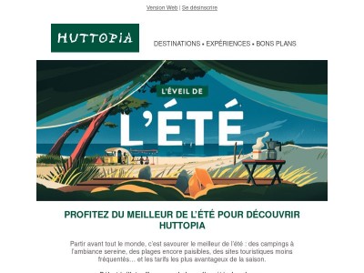 Découvrez l’été sans la foule grâce à votre offre Huttopia.