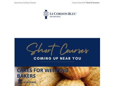 Your next culinary adventure starts with Le Cordon Bleu Melbourne's upcoming short courses