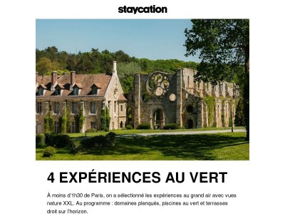 🌱 4 expériences au vert