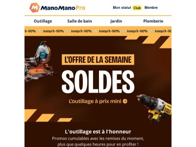 Votre semaine spéciale outillage