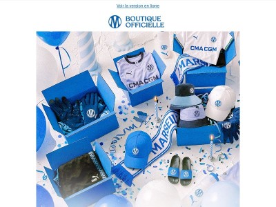Célébrons l'OM ensemble : -10% dès 2 articles ! 🔵⚪