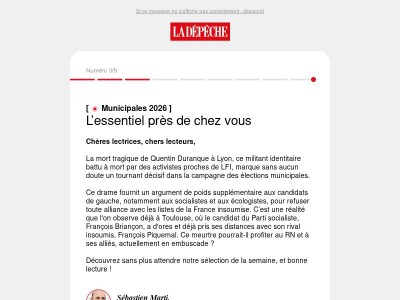 Municipales 2026 : LFI est-il devenu infréquentable après la mort de Quentin à Lyon ? Des candidats prennent leurs distances