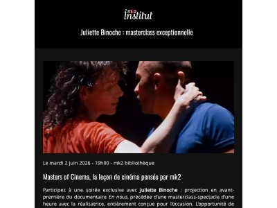 Juliette Binoche : masterclass exceptionnelle 🎬