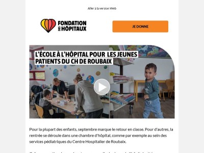  Pour certains enfants, la rentrée se passe aussi à l'hôpital
