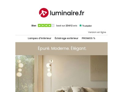 Luminaires minimalistes pour chaque pièce 🤍