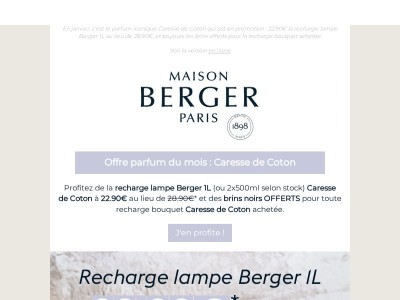 Offre parfum du mois : Caresse de Coton en promotion ! 😱