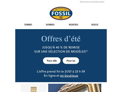 Nos offres d’été jusqu'à -40 %