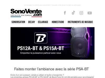 Découvrez la série PSA-BT de BoomTone DJ 🎶