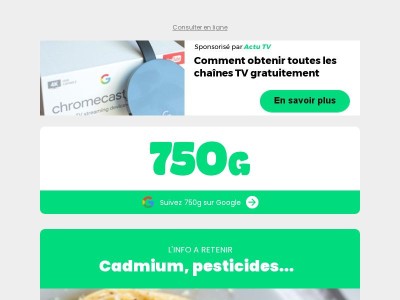 Cadmium, pesticides... 🍝