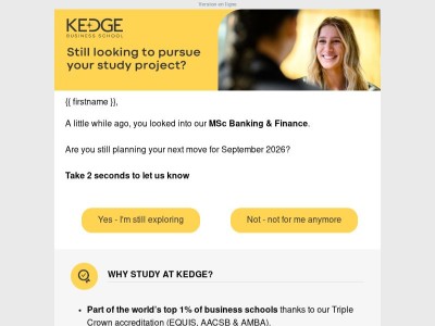 Une question rapide sur votre projet d'études
