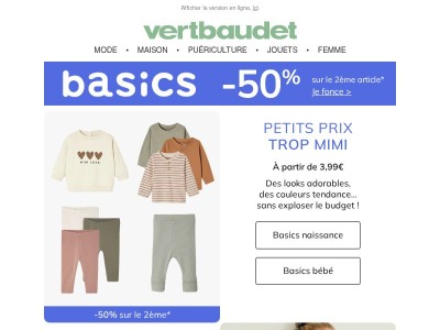👕👖 Le 2ème BASICS à moitié prix, c’est le moment de faire le plein !