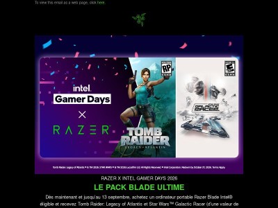 Intel Gamer Days 2026 EST ARRIVÉ !