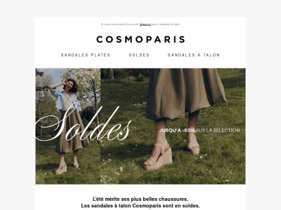 Jusqu'à -60% sur nos sandales à talon