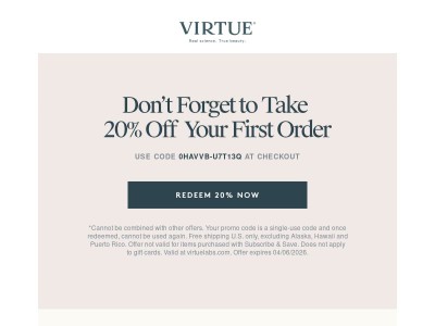 Times Almost Up to Claim Your 20% Off