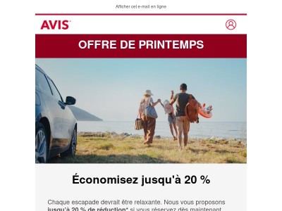 Réductions allant jusqu’à 20 %