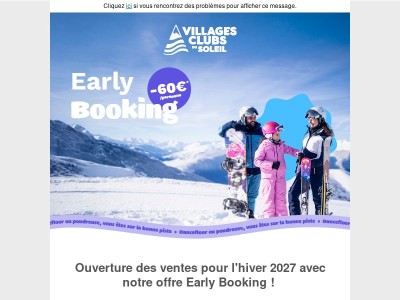 Ouverture des ventes pour l'hiver 2027 ❄️