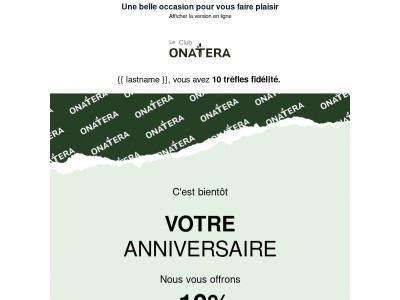 Un cadeau un peu en avance pour {{ lastname }}