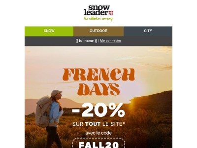 French Days : -20% sur tout le site