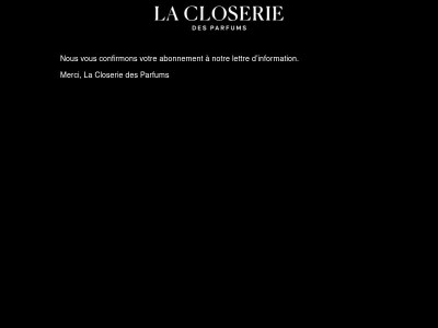 Succès de confirmation de votre abonnement à la newsletter