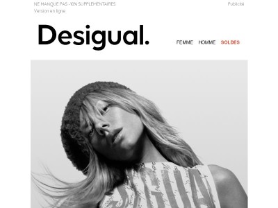 TOUT -50% + 10% EN LIGNE