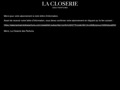 Confirmation de votre abonnement à la newsletter