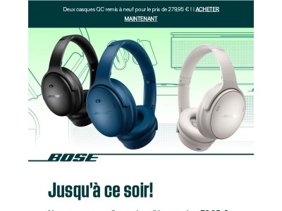 JUSQU’À CE SOIR SEULEMENT : deux casques pour 279,95 € !