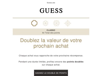 Votre prochain achat vous offre des points doublés