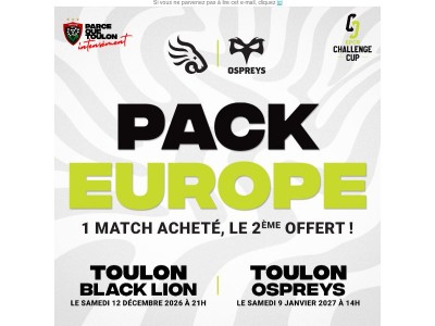🏆 Pack CC : 1 match acheté = le 2ème offert