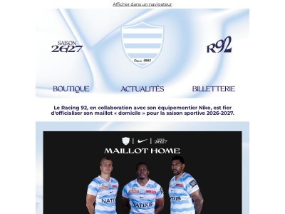 Vos nouveaux maillots 2026-2027 sont là 🩵🤍