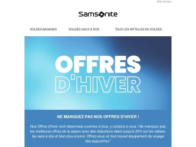 Découvrez notre sélection de soldes d’hiver avec jusqu’à 25 % de réduction