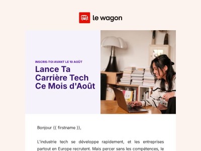 Lance Ta Carrière Tech Ce Mois d'Août : 3 Bootcamps Débutant le 24 Août