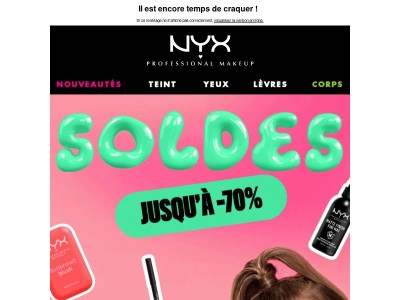 DERNIÈRE CHANCE : Jusqu'à -70% sur vos produits préférés 🎉✨