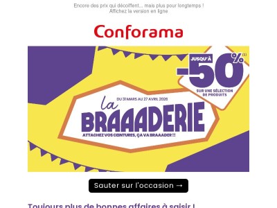 La Braaaderie continue à prix cassé ! Jusqu'à -50% sur une sélection de produits
