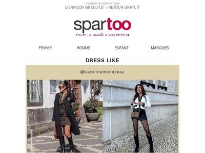 {{ lastname }}, Le printemps vous sourit 🌞Laissez-vous aller à nos looks influenceurs en livraison gratuite.