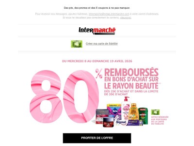 80% sur le rayon beauté, c’est pas beau ça ? 🧴