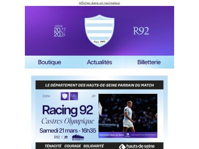 On a enfin la date pour la rencontre Racing 92 – Castres Olympique !