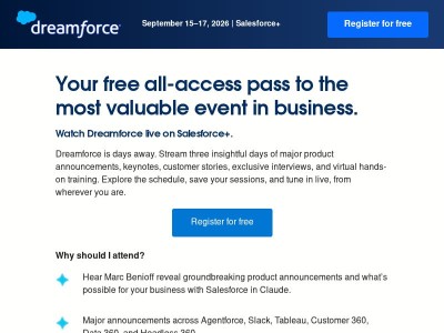 Everything you need to know about Dreamforce on Salesforce+.