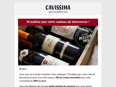 🍷 Besoin d'inspiration pour utiliser vos 50€ offerts ?