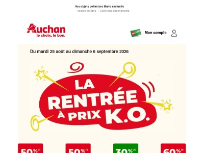 🎒 Une rentrée à prix K.O