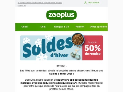 Jusqu'à 50% de réduction lors de notre Soldes d'Hiver !