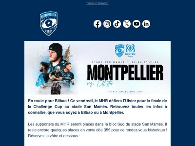 MHR - ULSTER : Les infos de la finale