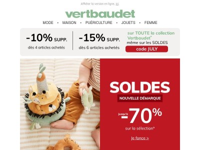 🎁 Jusqu'à -70% sur les jouets !