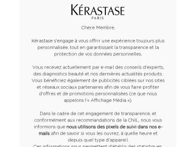 Votre expérience beauté et la protection de vos données