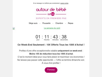 🔥 Ce week-end : Moins 10€ tous les 100€ d’achat !