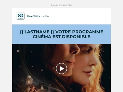 Découvrez la programmation de votre cinéma
