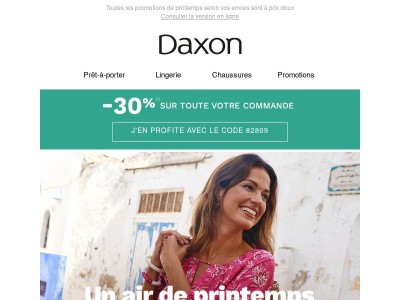 Une sélection remisée jusqu’à -50% sur la collection printemps !